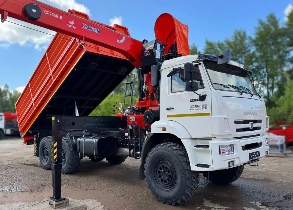 Самосвал КАМАЗ 43118 с КМУ Kanglim KS1256G-II, 2025 ЗАВГАР