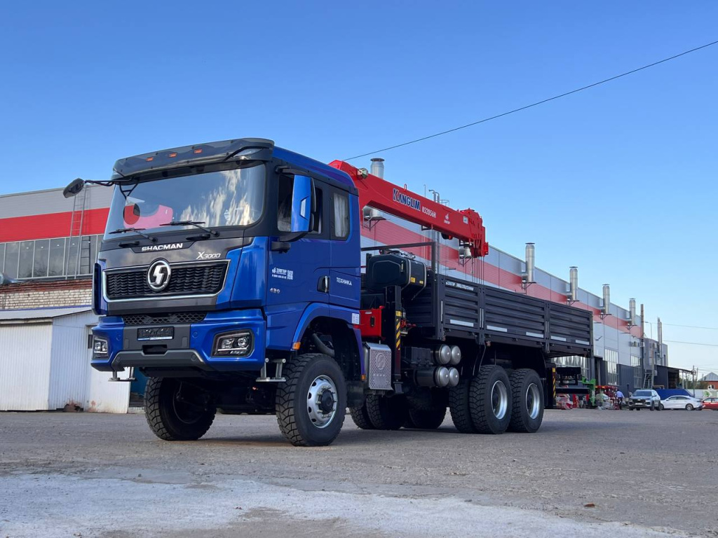 Бортовой грузовик Shacman X3000 с КМУ Kanglim KS2056, 2025 ЗАВГАР